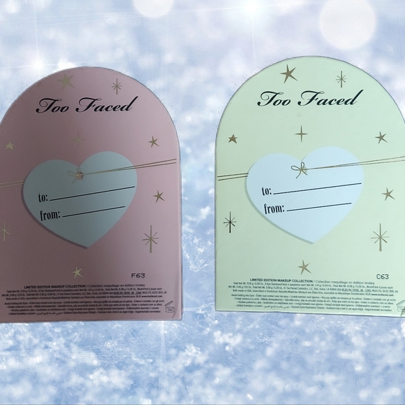 NEW Too Faced Let It Snow Globes palettes (2 of 3 from set), lightly swatched - Picture 2 of 4